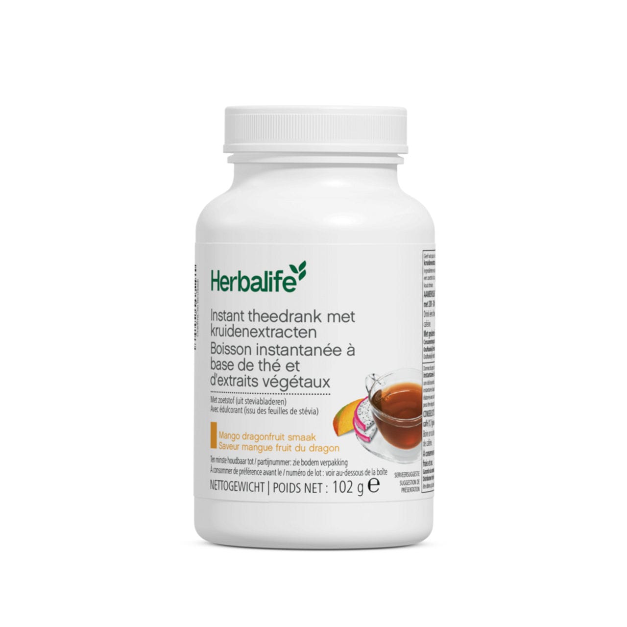 NIEUW: Instant Theedrank met Kruidenextracten Mango dragonfruit smaak 102mg